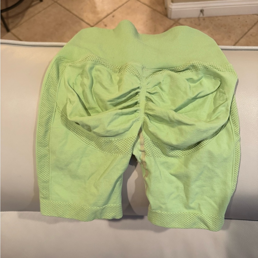 Lime green workout shorts